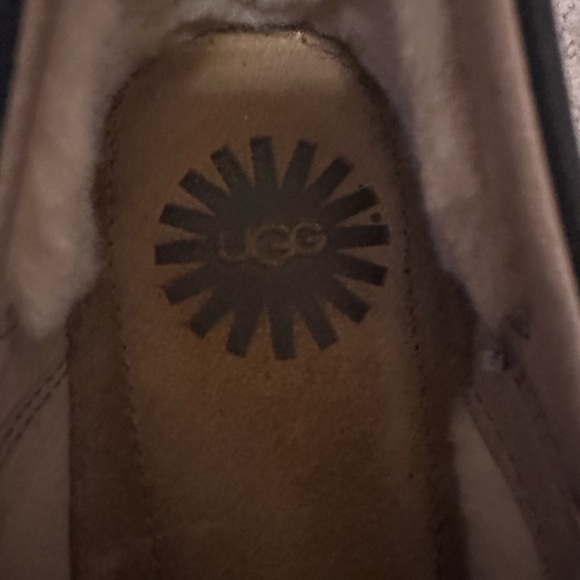 Ugg Australia Women’s Anila Clog Shoes Black Leather Woven Detail Size 7 EUC - Picture 8 of 9